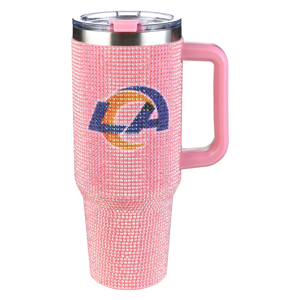 40oz Pink Bling Game Day Tumbler I | Los Angeles Rams