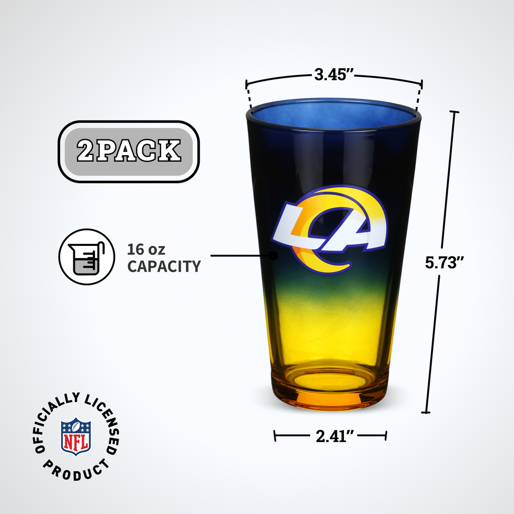 2-Pack Ombre Pint Glasses | Los Angeles Rams