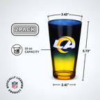 2-Pack Ombre Pint Glasses | Los Angeles Rams