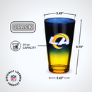 2-Pack Ombre Pint Glasses | Los Angeles Rams