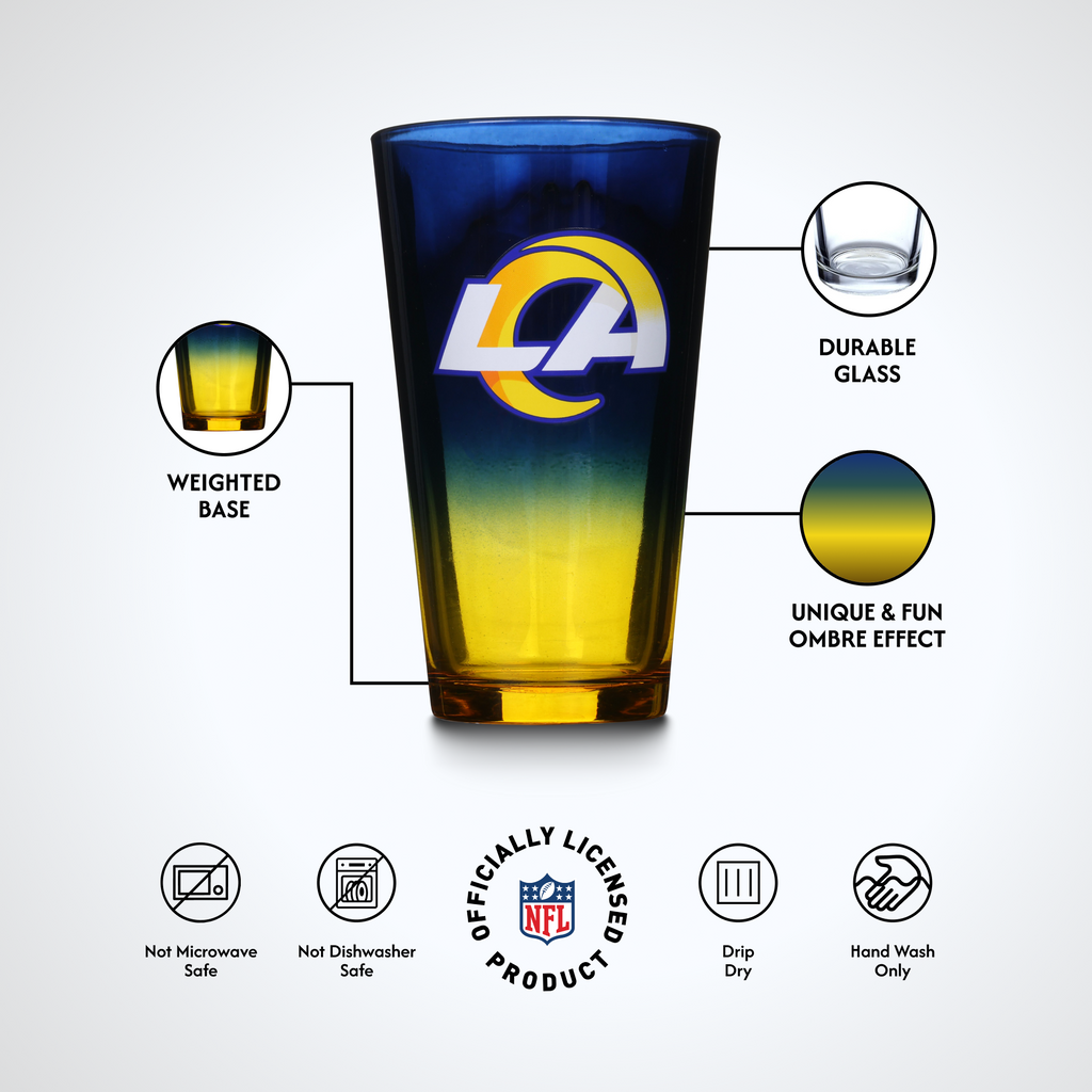 2-Pack Ombre Pint Glasses | Los Angeles Rams