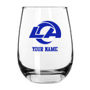 15oz Personalized Stemless Glass | Los Angeles Rams
