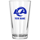 17oz Personalized Pint Glass | Los Angeles Rams