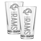 2pk 16oz Pint Glass Pinnacel Design | Los Angeles Rams