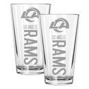 2pk 16oz Pint Glass Pinnacel Design | Los Angeles Rams