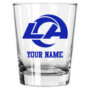 15oz Personalized Double Old Fashion Glass | Los Angeles Rams
