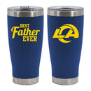 20oz Royal Blue Stainless Steel Tumbler, Direct Print, Best Father Ever Design, Los Angeles Rams