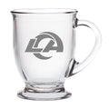 16oz Etched Café Glass Mug | Los Angeles Rams