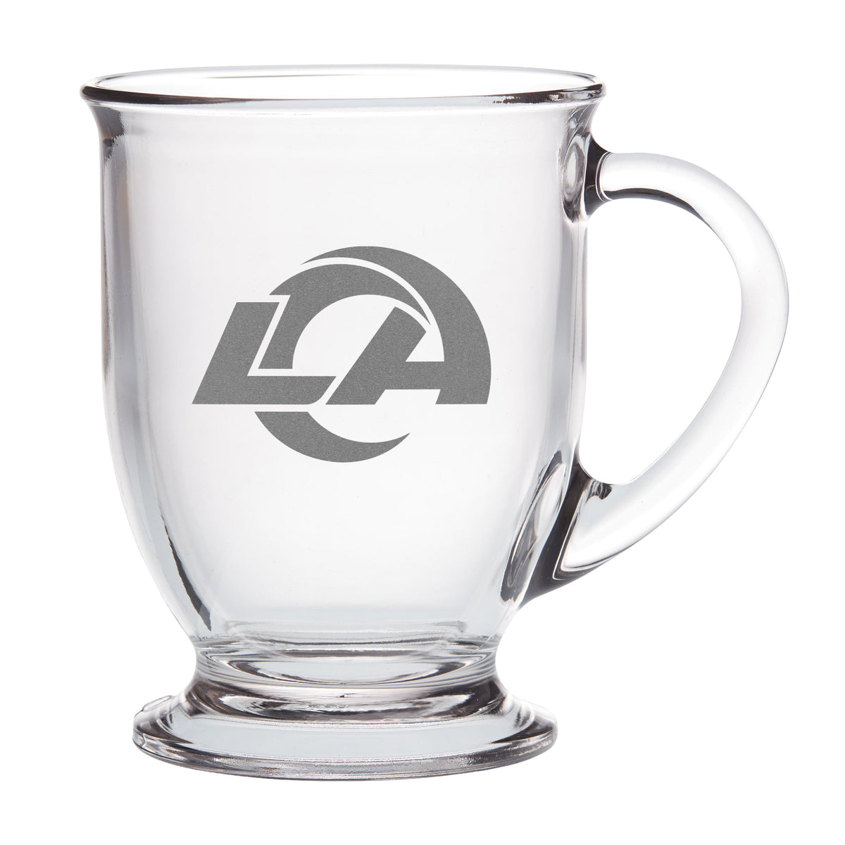 16oz Etched Café Glass Mug | Los Angeles Rams