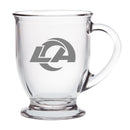 16oz Etched Café Glass Mug | Los Angeles Rams