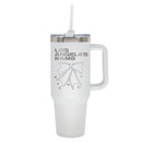  Rams 40oz Bow White Stainless Steel Colossal Tumbler 