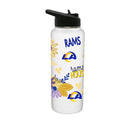 34oz Quencher Bottle, DP, Flowers Design | Los Angeles Rams