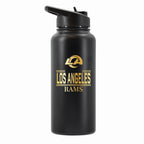 32 oz Stainless Steel Water Bottle with Gold Etched Classic Crew Team Design, Los Angeles Rams