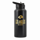 32 oz Stainless Steel Water Bottle with Gold Etched Classic Crew Team Design, Los Angeles Rams