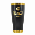 24 oz Stainless Steel Tumbler with Gold Accents & Etched Classic Crew Team Design, Los Angeles Rams