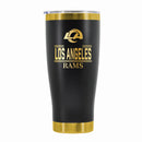 24 oz Stainless Steel Tumbler with Gold Accents & Etched Classic Crew Team Design, Los Angeles Rams