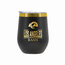 12 oz Stainless Steel Wine Tumbler with Gold Etched Classic Crew Team Design, Los Angeles Rams