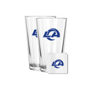 2 Pack Pint and Coasters Set | Los Angeles Rams