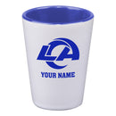 2oz Inner Color Personalized Ceramic Shot | Los Angeles Rams