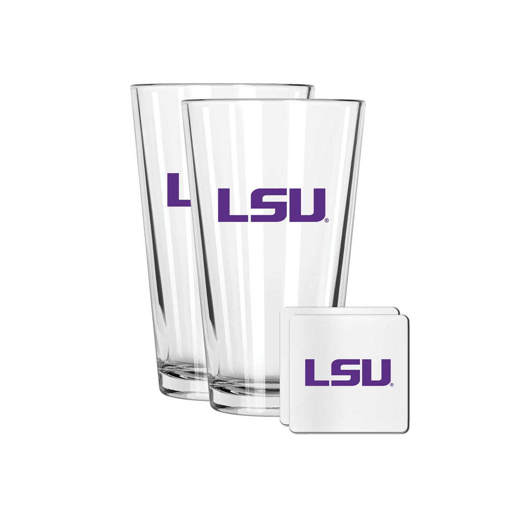 2 Pack Pint and Coasters set | Louisiana State University
