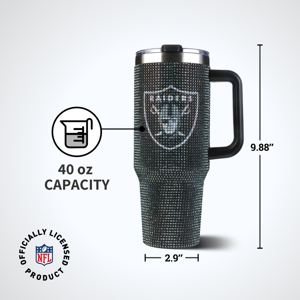 40oz TC Bling Game Day Tumbler I | Las Vegas Raiders