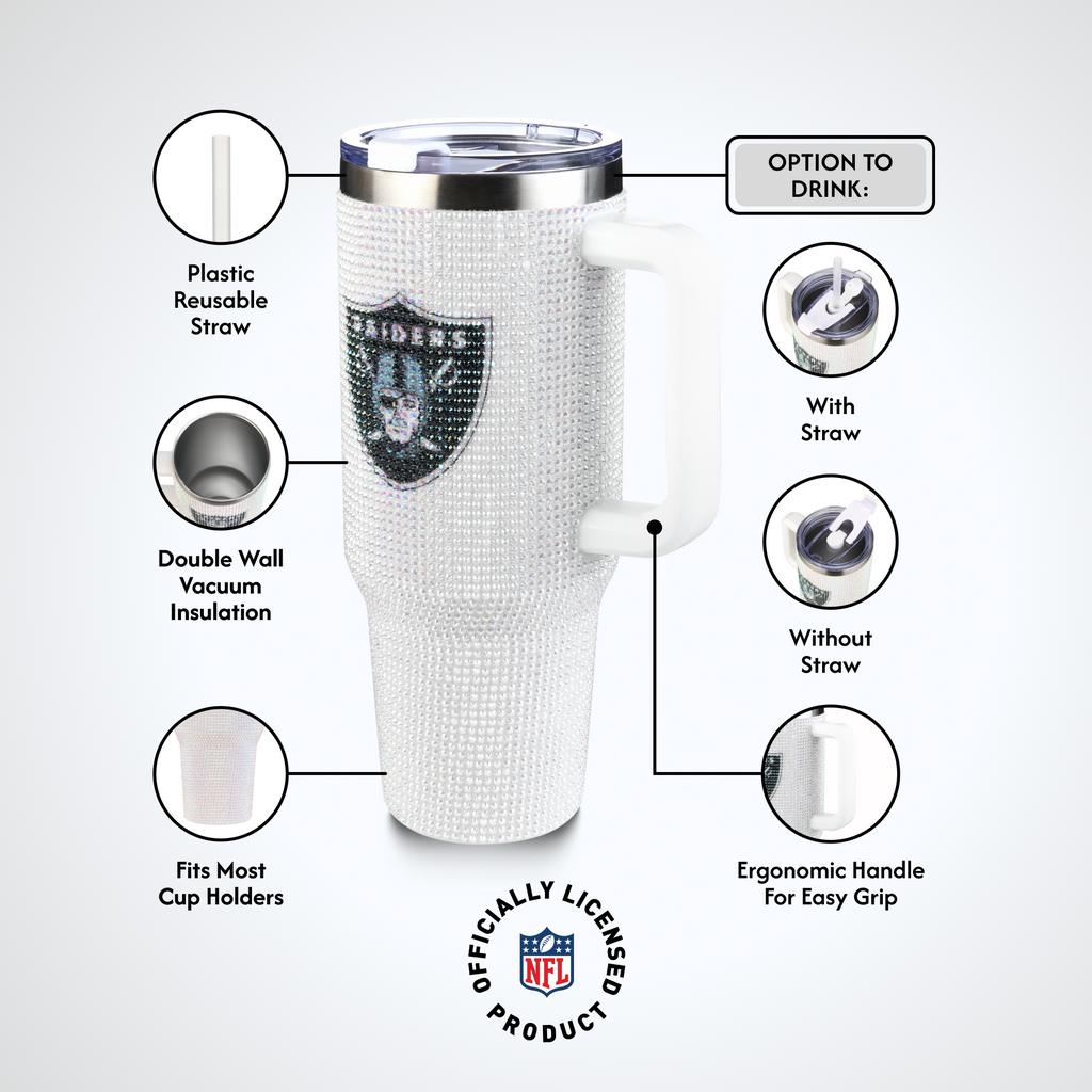 40oz Bling Collosal Tumbler | Las Vegas Raiders