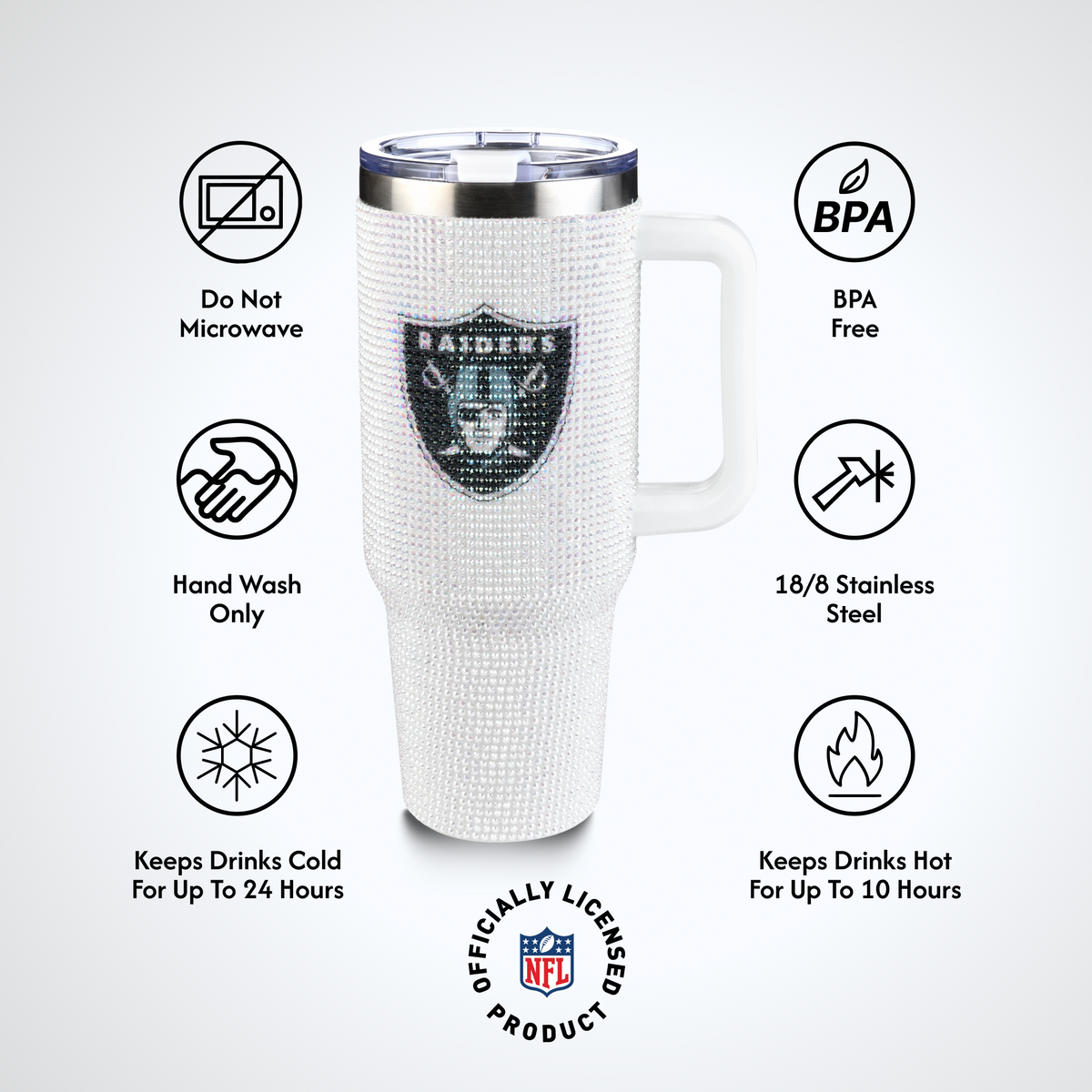 40oz Bling Collosal Tumbler | Las Vegas Raiders
