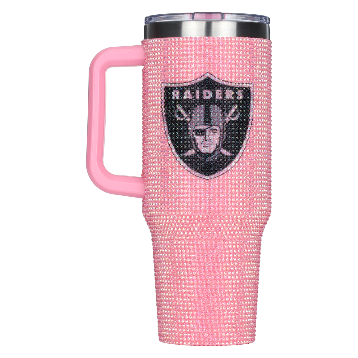 40oz Pink Bling Game Day Tumbler I | Las Vegas Raiders