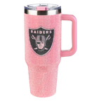 40oz Pink Bling Game Day Tumbler I | Las Vegas Raiders
