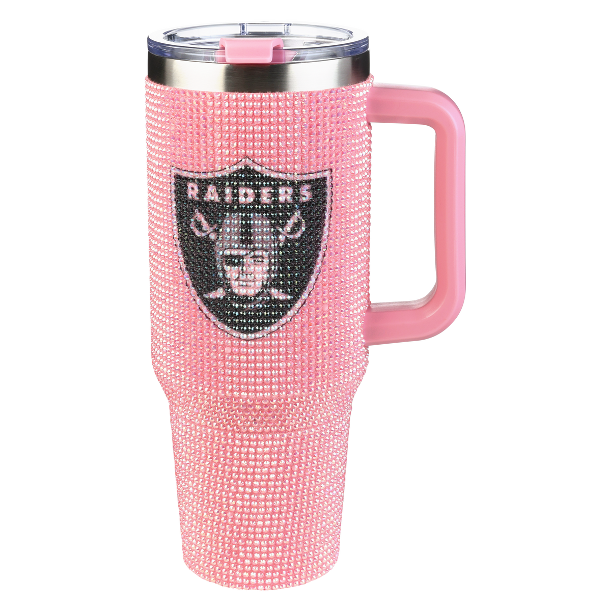 40oz Pink Bling Game Day Tumbler I | Las Vegas Raiders