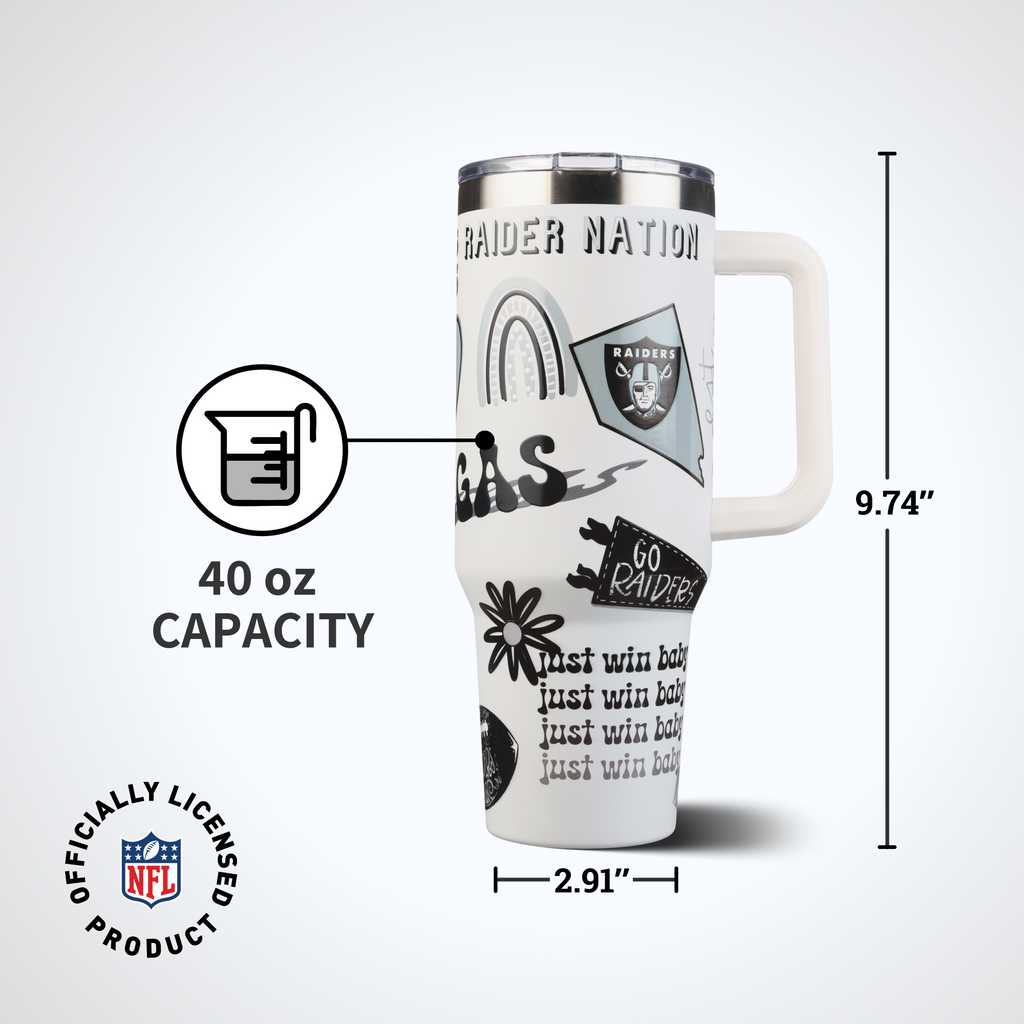 40oz Team Spirit Game Day Tumbler I | Las Vegas Raiders