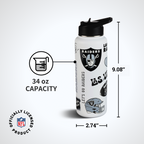 34oz Team Spirit Water Bottle I | Las Vegas Raiders