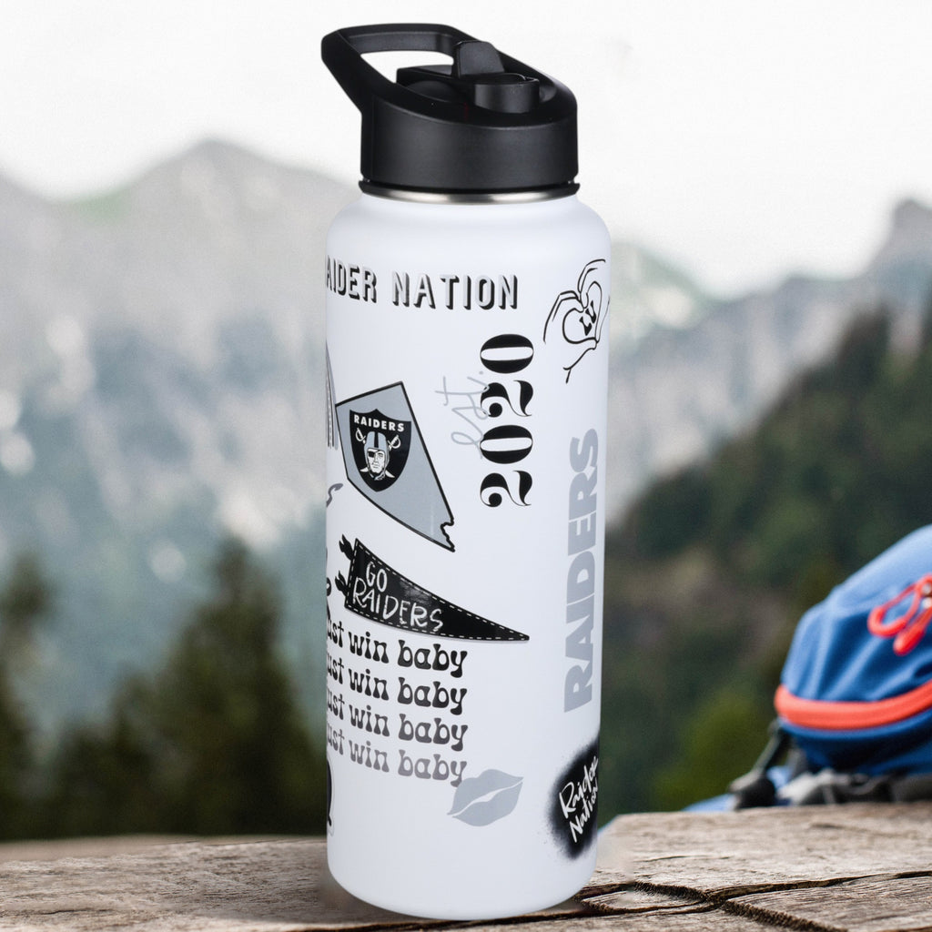 34oz Team Spirit Water Bottle I | Las Vegas Raiders