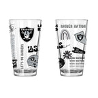2pk 16oz Pint Glass, DP, Loco Design | Las Vegas Raiders