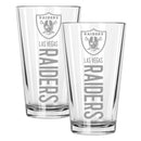 2pk 16oz Pint Glass Pinnacel Design | Las Vegas Raiders