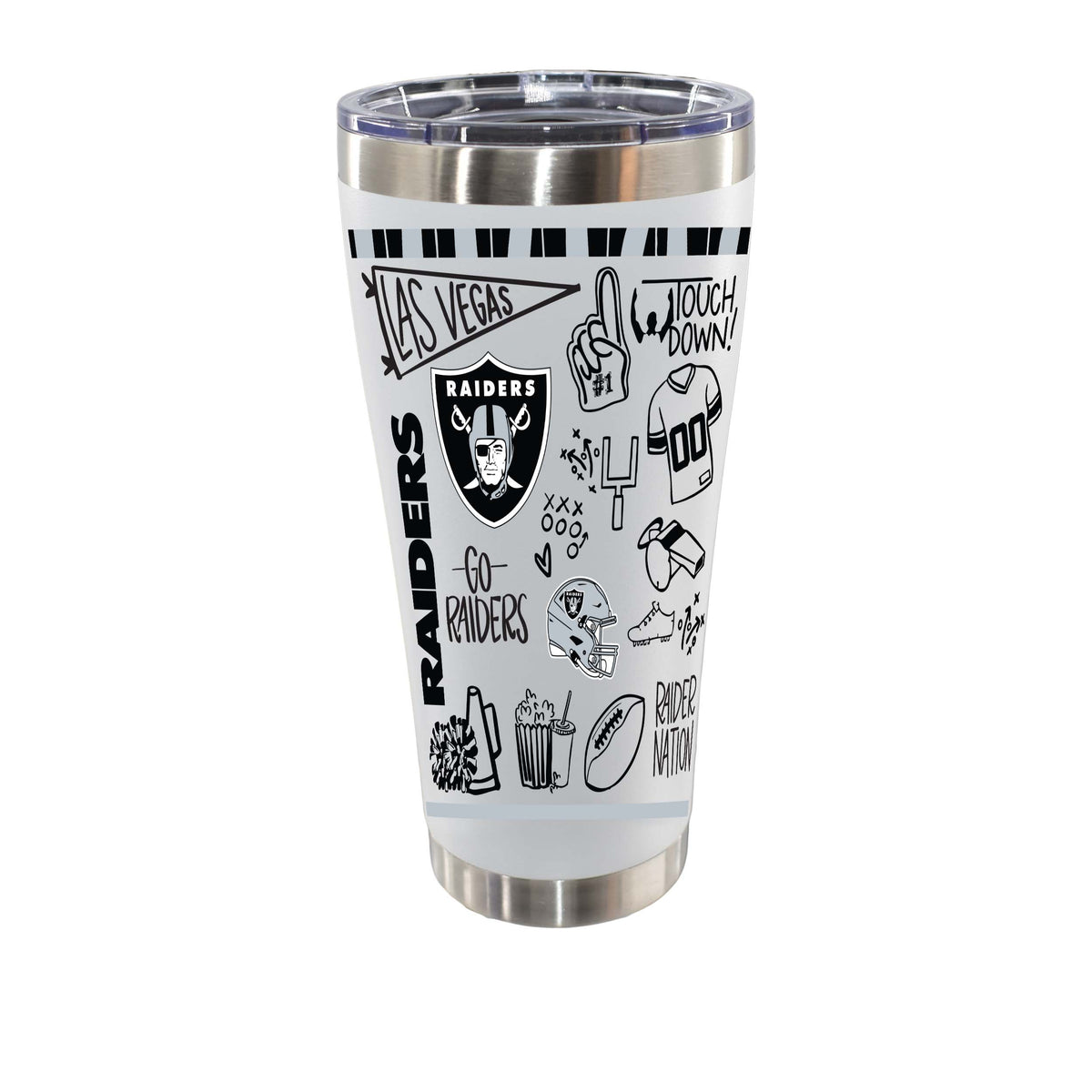 Sketchpad Design 30oz SS Tumbler | Las Vegas Raiders