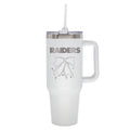  Raiders 40oz Bow White Stainless Steel Colossal Tumbler 