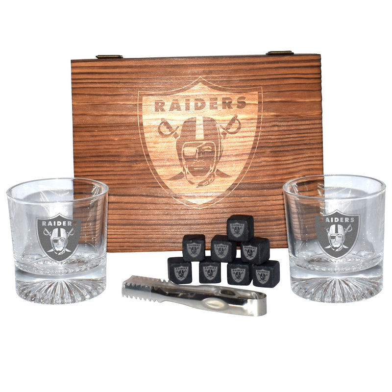 Wood Boxed Drinkware Set | Las Vegas Raiders
