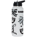  Raiders 34oz Bow White Quencher Water Bottle 