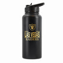 32 oz Stainless Steel Water Bottle with Gold Etched Classic Crew Team Design, Las Vegas Raiders