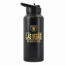 32 oz Stainless Steel Water Bottle with Gold Etched Classic Crew Team Design, Las Vegas Raiders