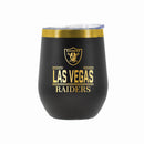 12 oz Stainless Steel Wine Tumbler with Gold Etched Classic Crew Team Design, Las Vegas Raiders