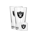 2 Pack Pint and Coasters Set | Las Vegas Raiders