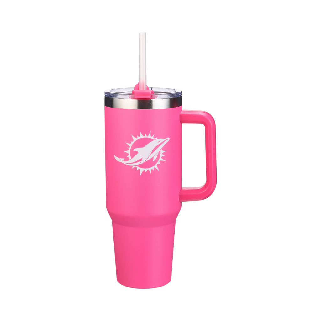 40oz Pink Game Day Tumbler I | Miami Dolphins