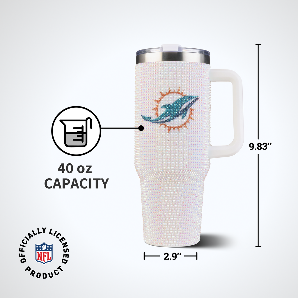 40oz Bling Collosal Tumbler | Miami Dolphins
