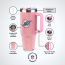 40oz Pink Bling Game Day Tumbler I | Miami Dolphins