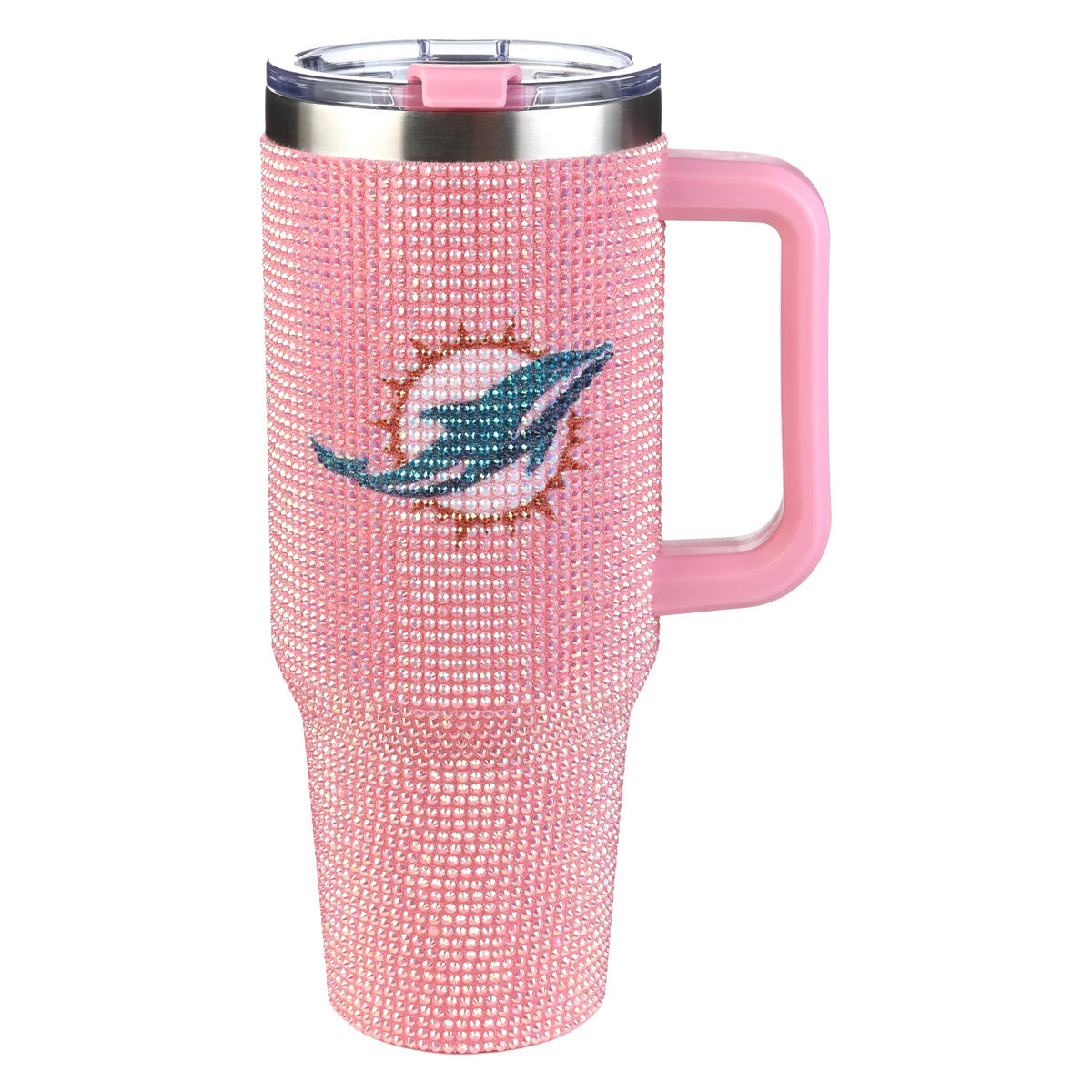 40oz Pink Bling Game Day Tumbler I | Miami Dolphins
