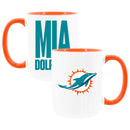 2pk 15oz White Mug Logo + Wordmark | Miami Dolphins