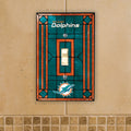 Art Glass Light Switch Cover | Miami Dolphins