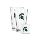 2 Pack Pint and Coasters set  | Michigan State University
